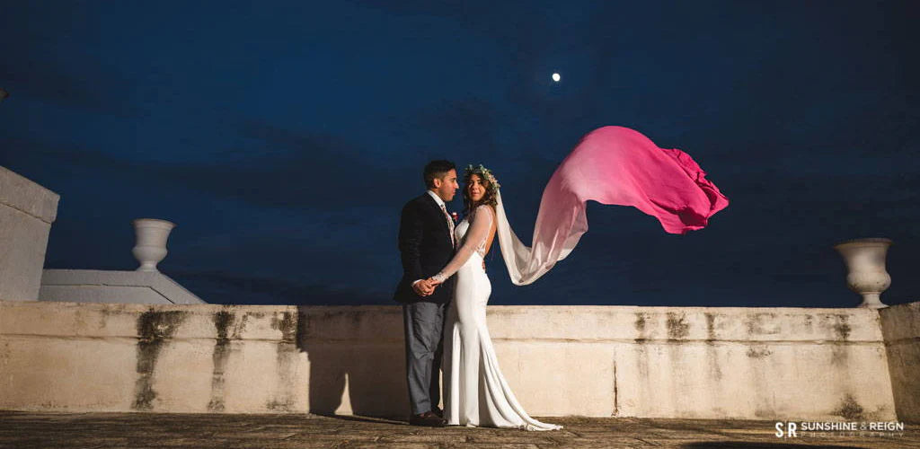 bridal and groom at a destination wedding