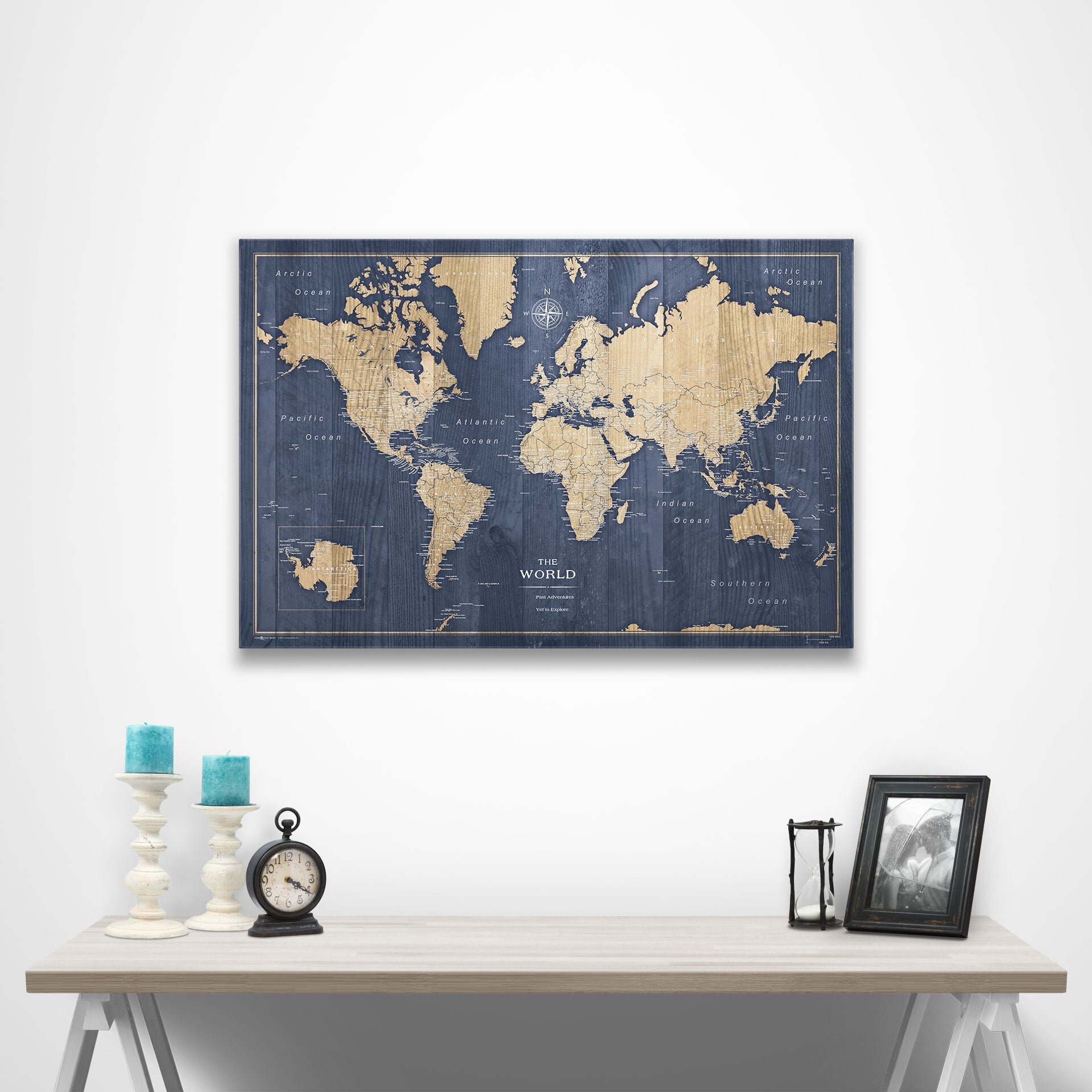 World Map Poster - Deep-Sea Drift