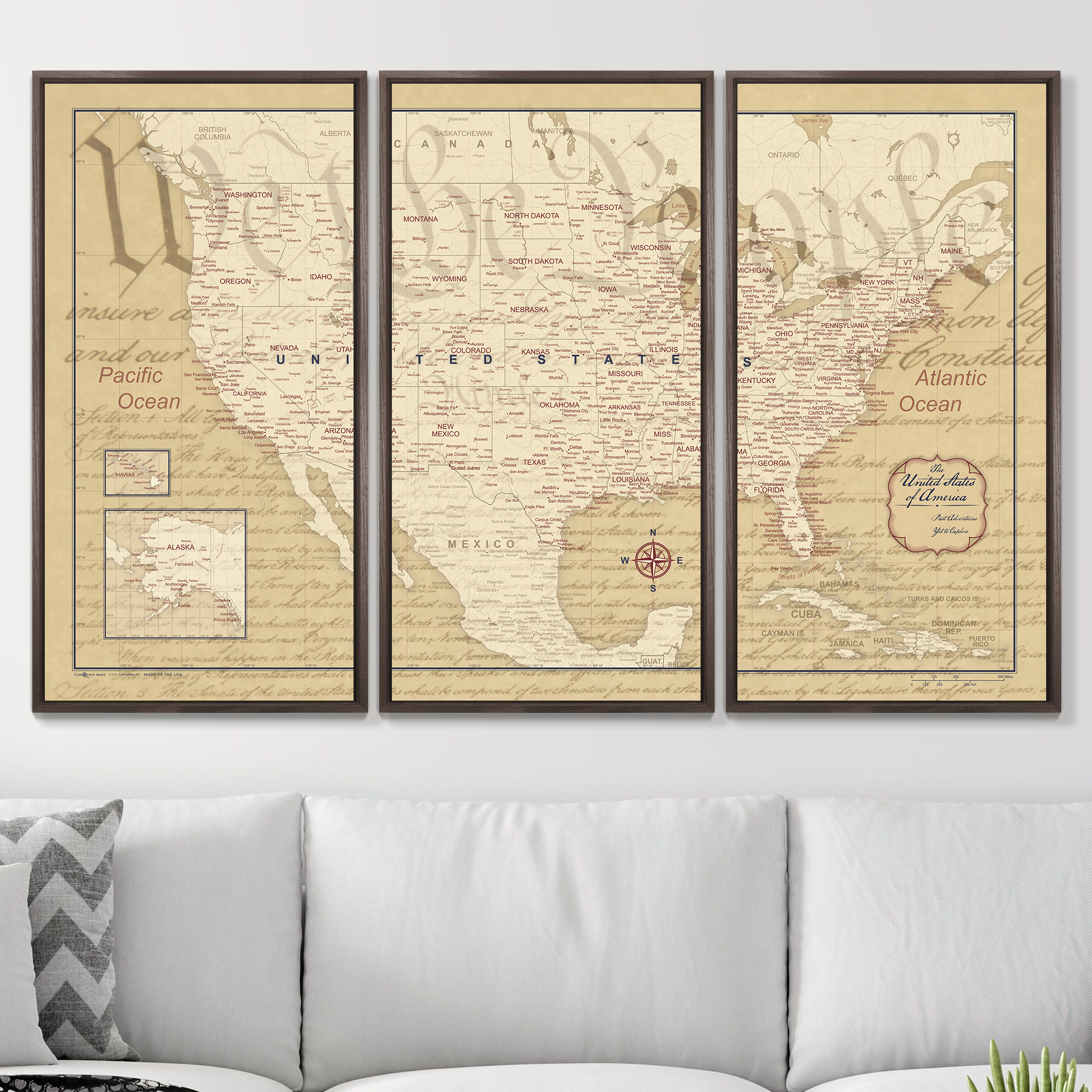 Push Pin USA Map (Pin Board) - We the People 250th Anniversary Edition CM Pin Board