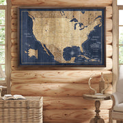 Push Pin USA Map (Pin Board) - Deep-Sea Drift - Overstock Sale! CM Pin Board