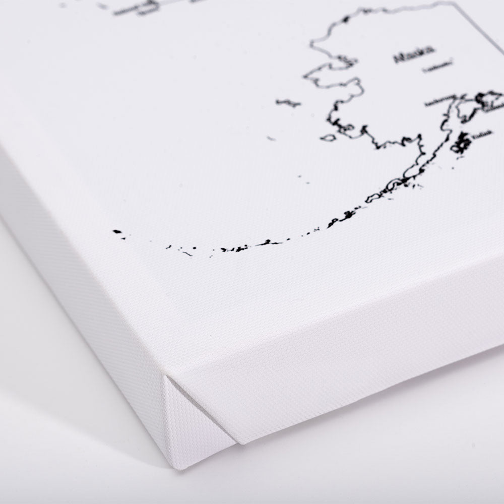 "Adventure Awaits!" Fine Line Push Pin Mini World Map CM Mini Map