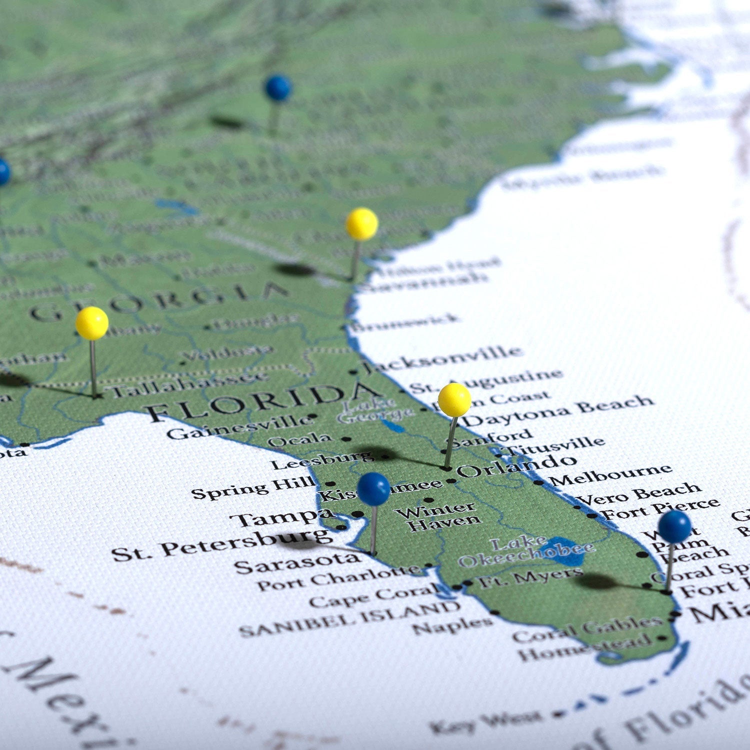 Push Pin World Map (Pin Board) - The Night Voyager - Essentials Collection Conquest Maps LLC