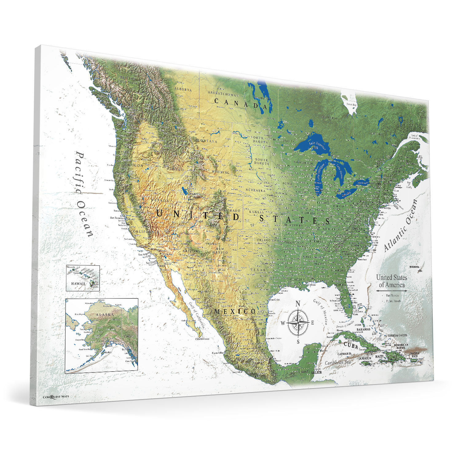 Push Pin USA Map (Pin Board) - The Adventurer - Essentials Collection