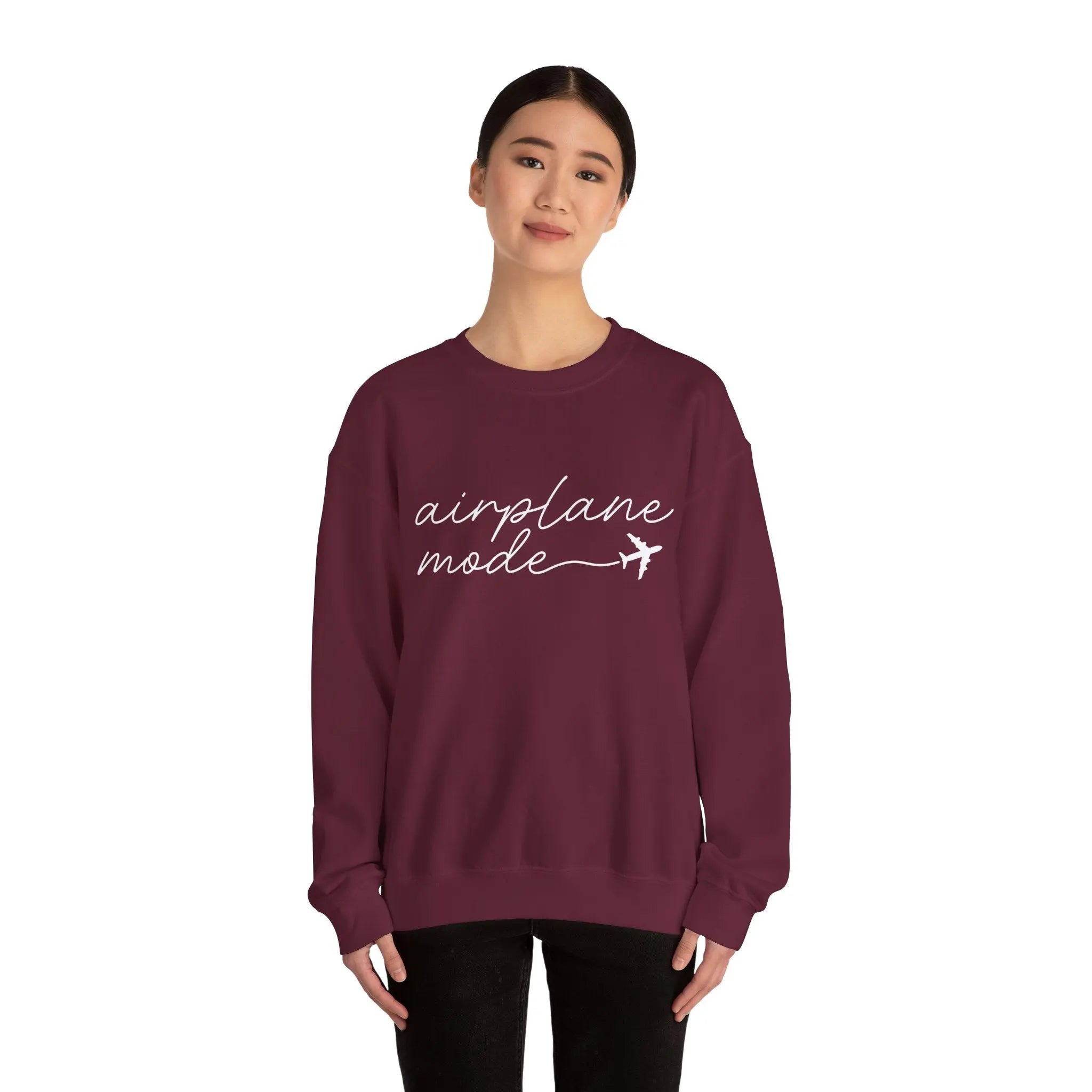 Airplane Mode Crewneck Sweater Printify