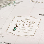 Push Pin USA Map (Pin Board) - Desert Sunrise - Overstock Sale CM Pin Board