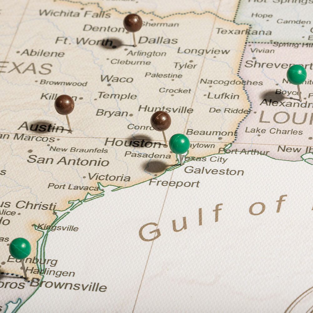 Push Pin USA Map (Pin Board) - Desert Sunrise - Overstock Sale CM Pin Board