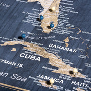 Push Pin USA Map (Pin Board) - Deep-Sea Drift - Overstock Sale! CM Pin Board