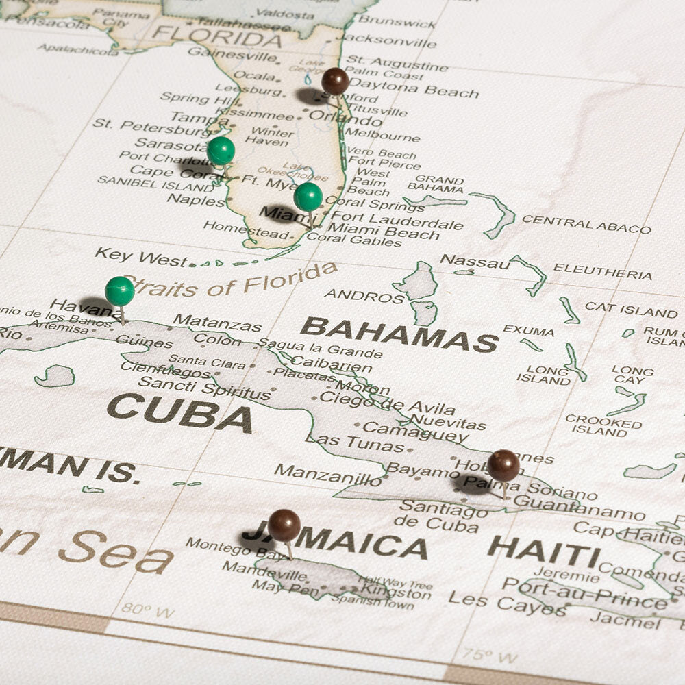 Push Pin USA Map (Pin Board) - Desert Sunrise - Overstock Sale CM Pin Board