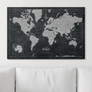 Deep-Sea Drift - Push Pin World Map Pin Board - Overstock Sale! CM Pin Board