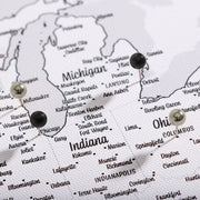 Push Pin Mini USA Map - Fine Line Series