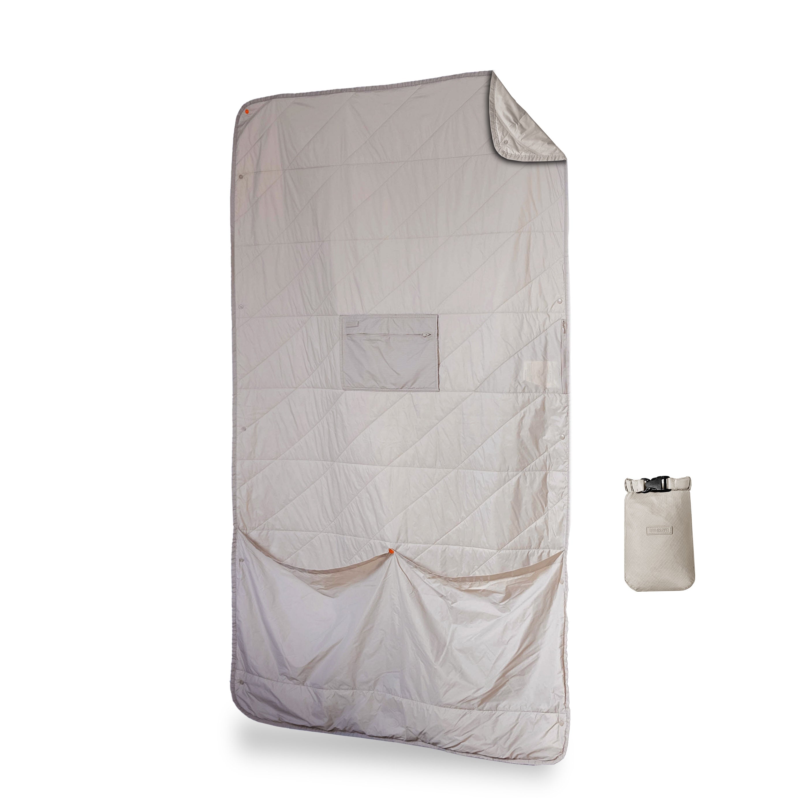 Layover™ Travel Blanket - Packable & Puffy | Gray Gravel