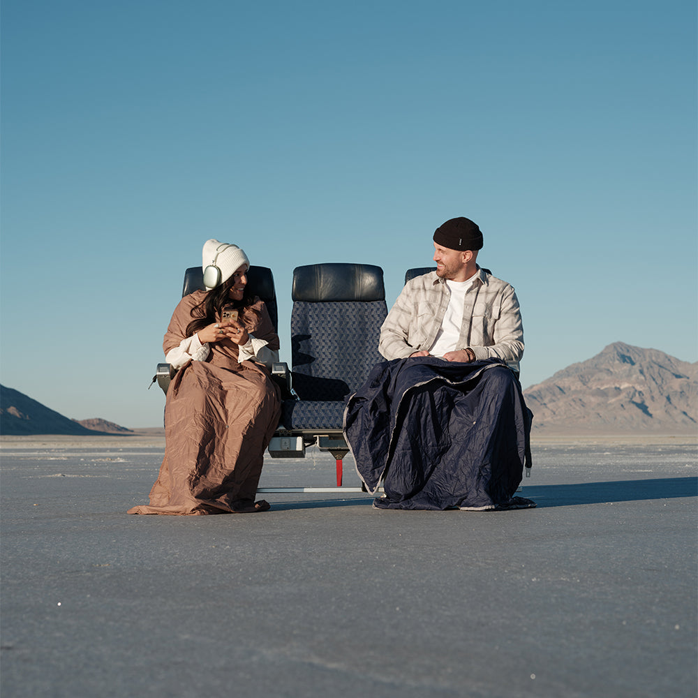 Layover™ XL Travel Blanket - Packable & Puffy | Quartz Gravel