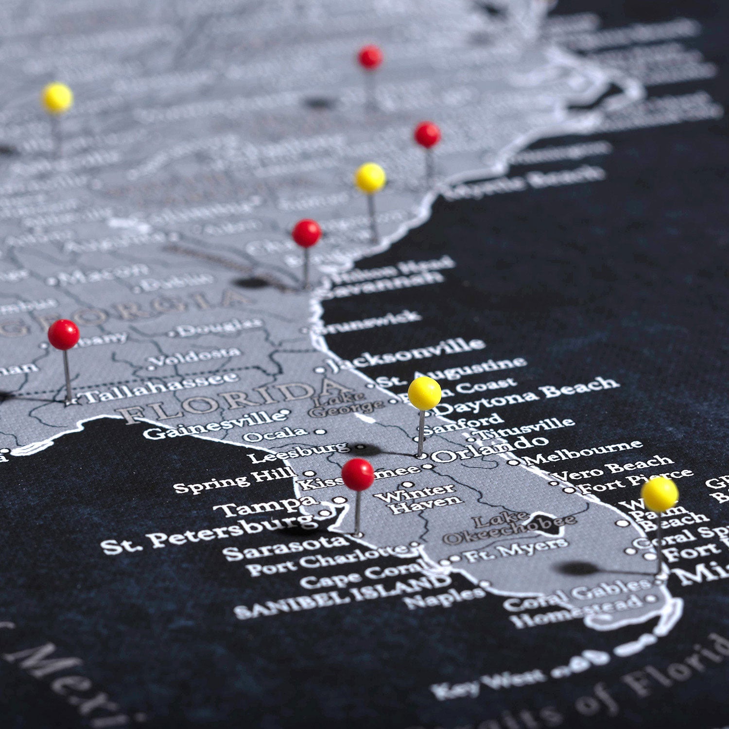 Push Pin USA Map (Pin Board) - The Night Voyager - Essentials Collection