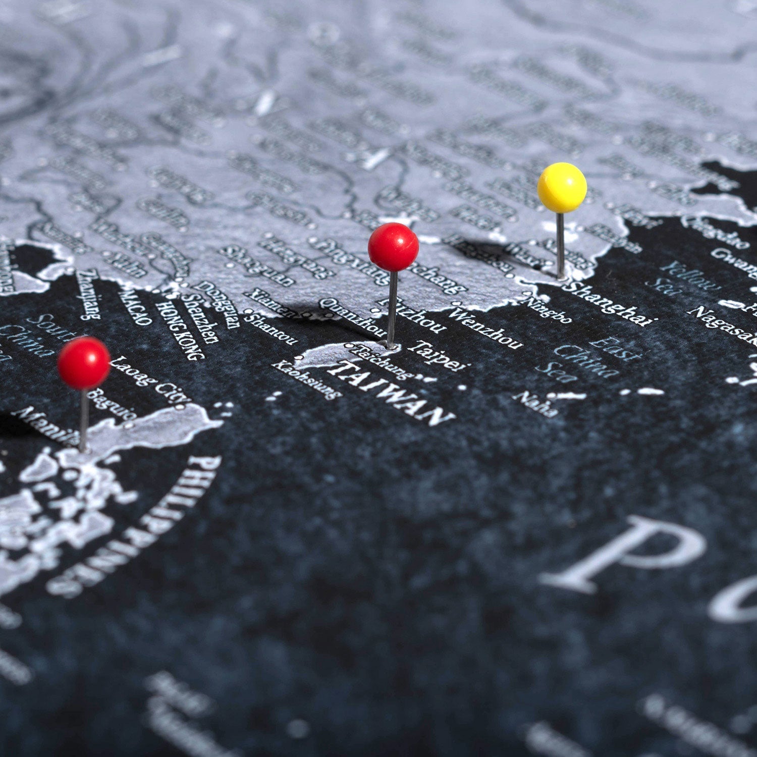 Push Pin USA Map (Pin Board) - The Night Voyager - Essentials Collection Conquest Maps LLC