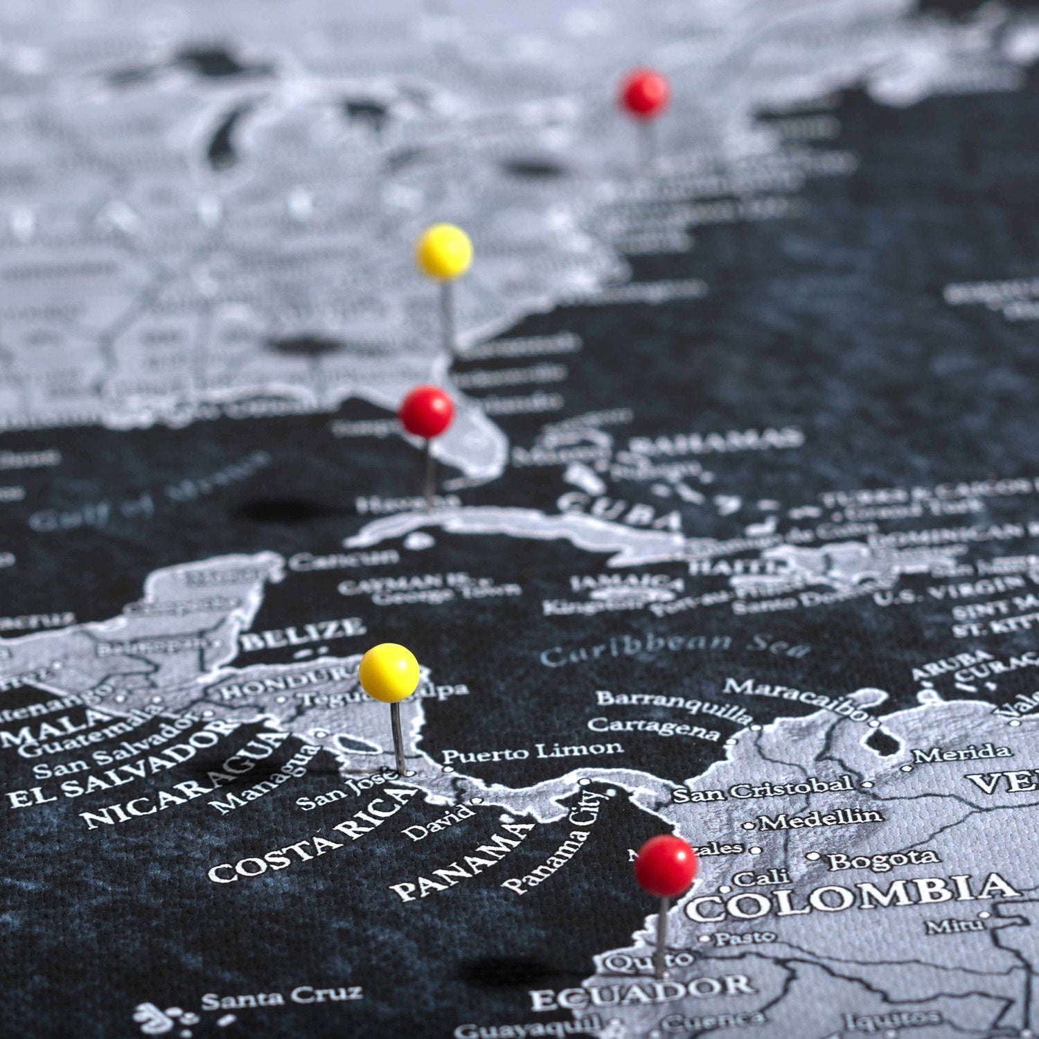 Push Pin USA Map (Pin Board) - The Night Voyager - Essentials Collection Conquest Maps LLC