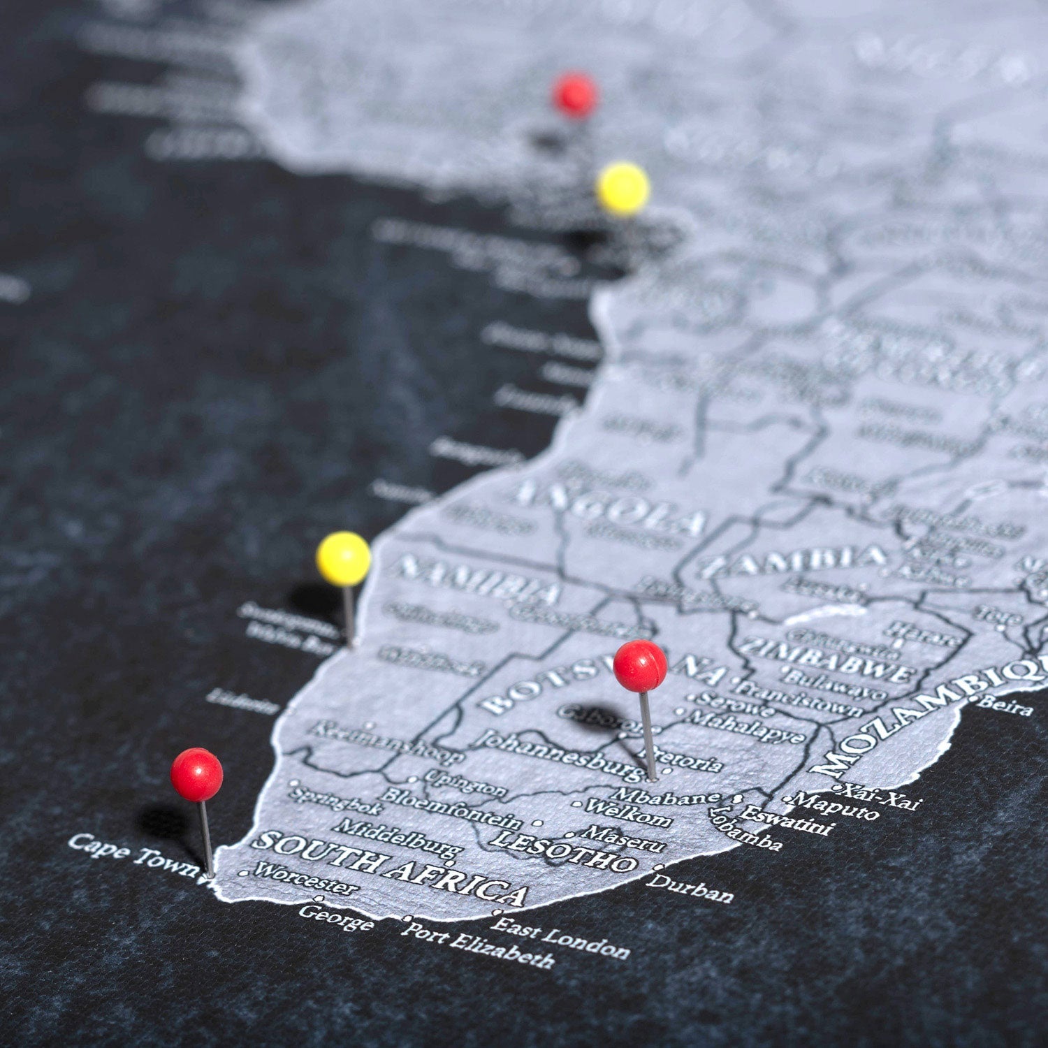 Push Pin USA Map (Pin Board) - The Night Voyager - Essentials Collection Conquest Maps LLC