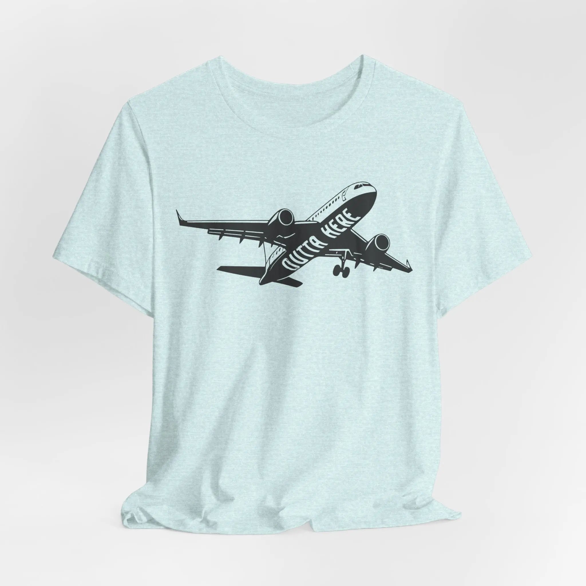 Outta Here Airplane T-Shirt Printify