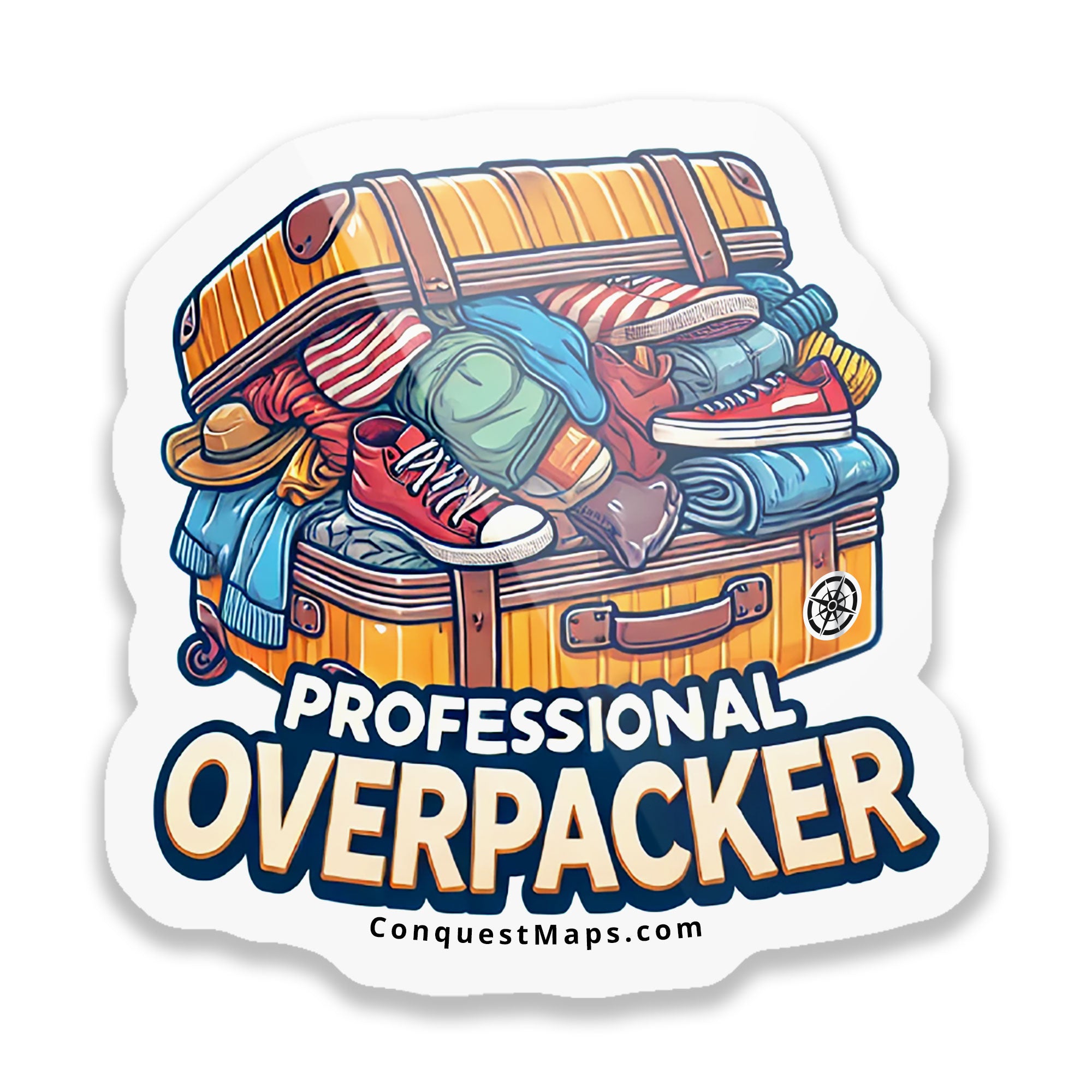 "Professional Overpacker" Travel Personality Sticker