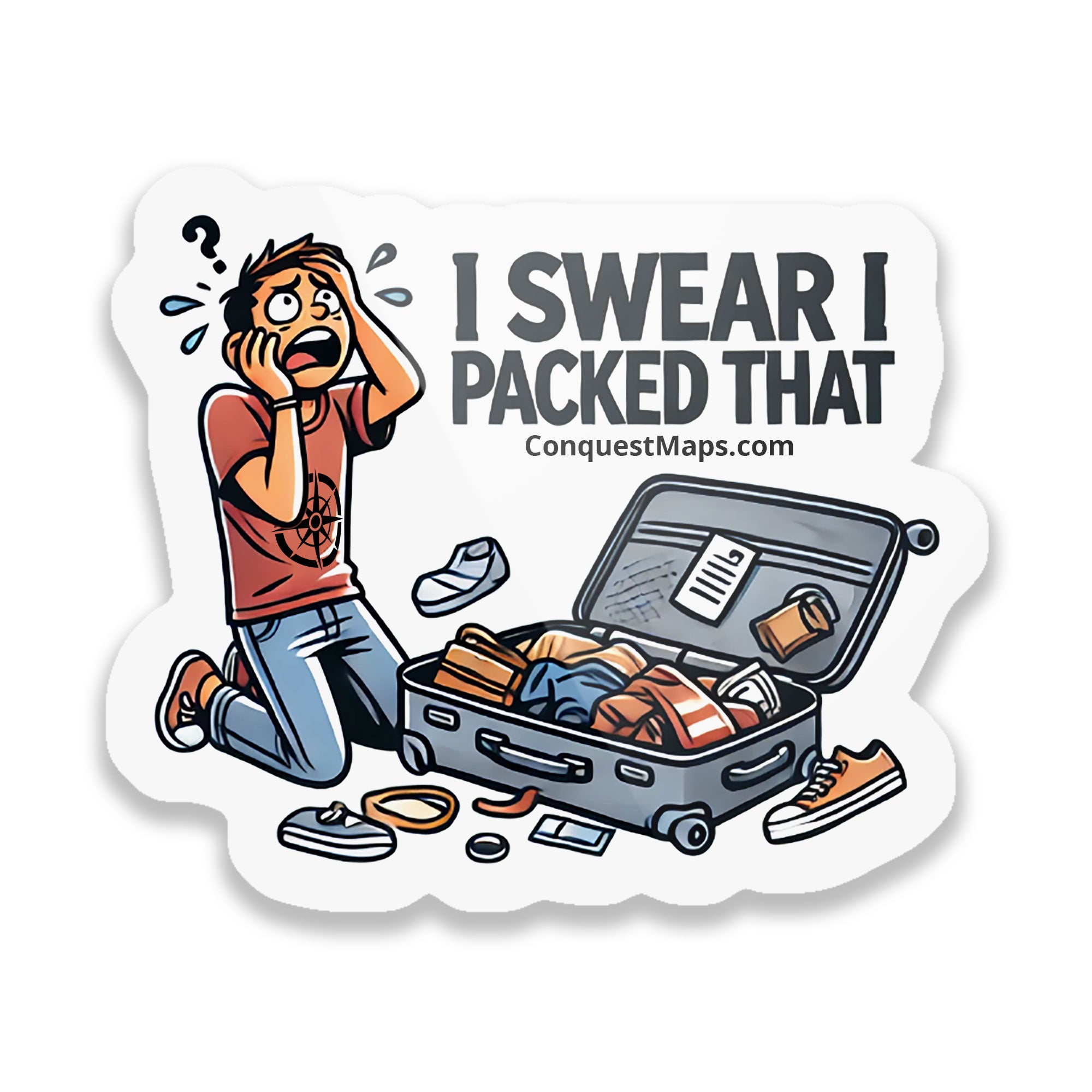 "I Swear I Packed That" Travel Personality Sticker