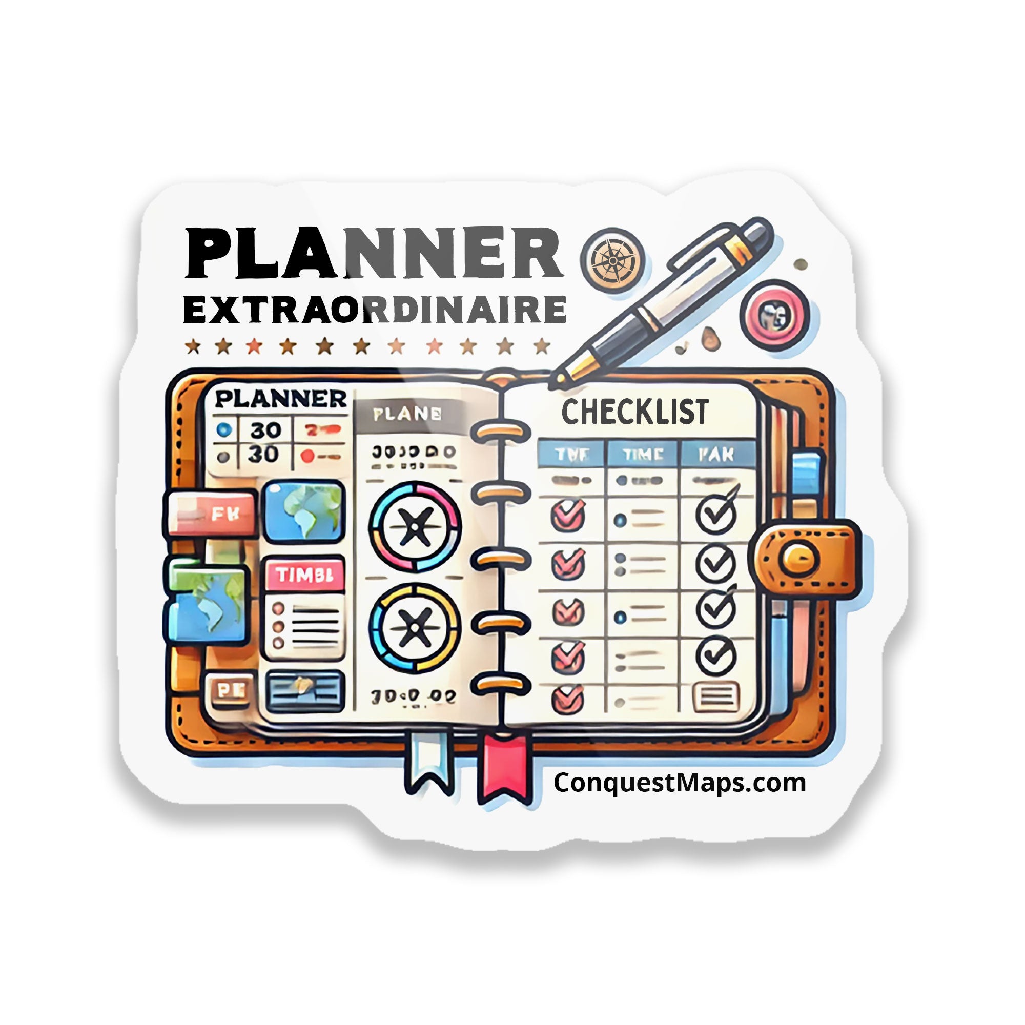 "Planner Extraordinaire" Travel Personality Sticker