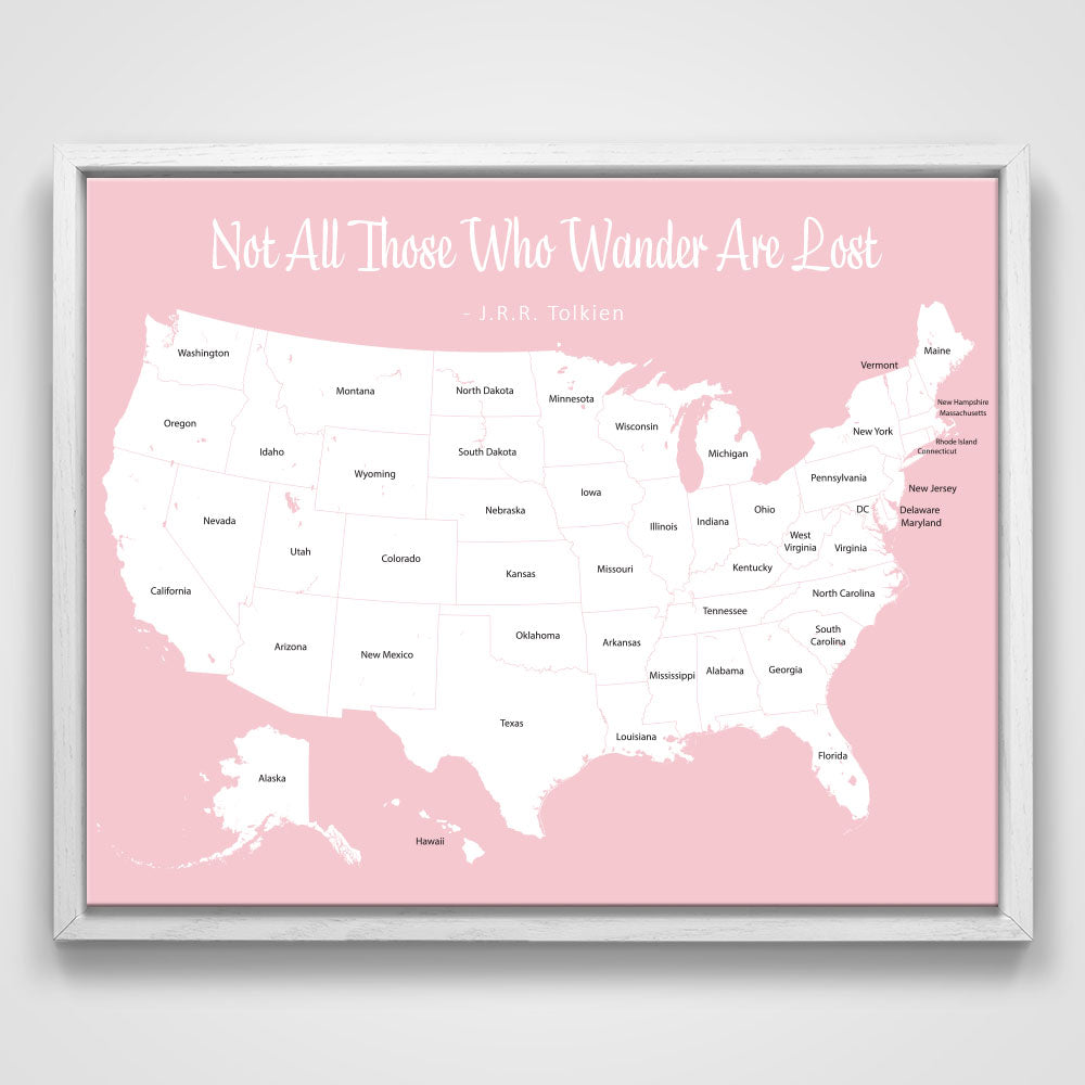 Push Pin Mini USA Map - Prism Color Series - Midnight CM Mini Map