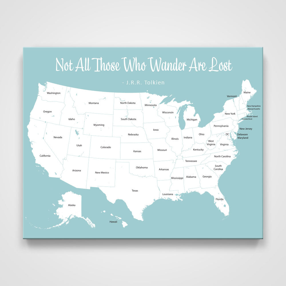 Push Pin Mini USA Map - Prism Color Series - Midnight CM Mini Map