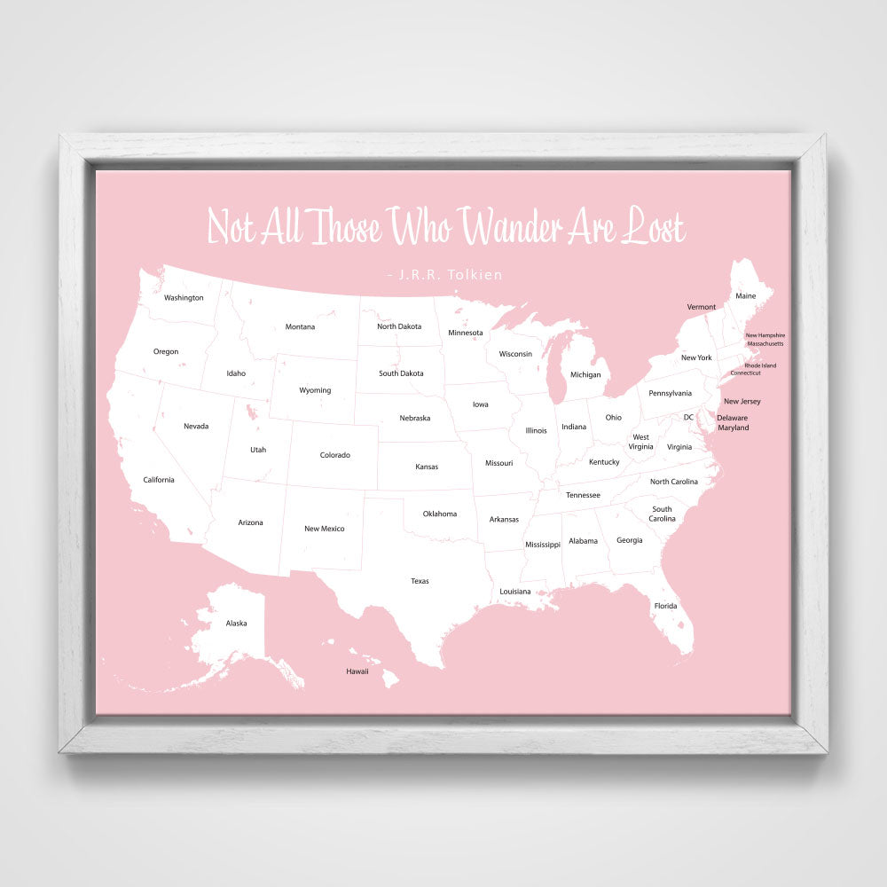 Push Pin Mini USA Map - Prism Color Series - Midnight CM Mini Map