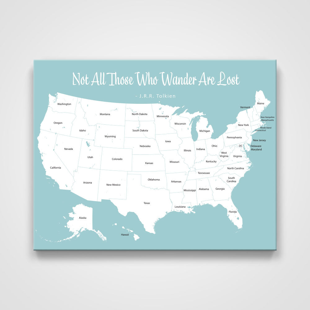 Push Pin Mini USA Map - Prism Color Series - Midnight CM Mini Map