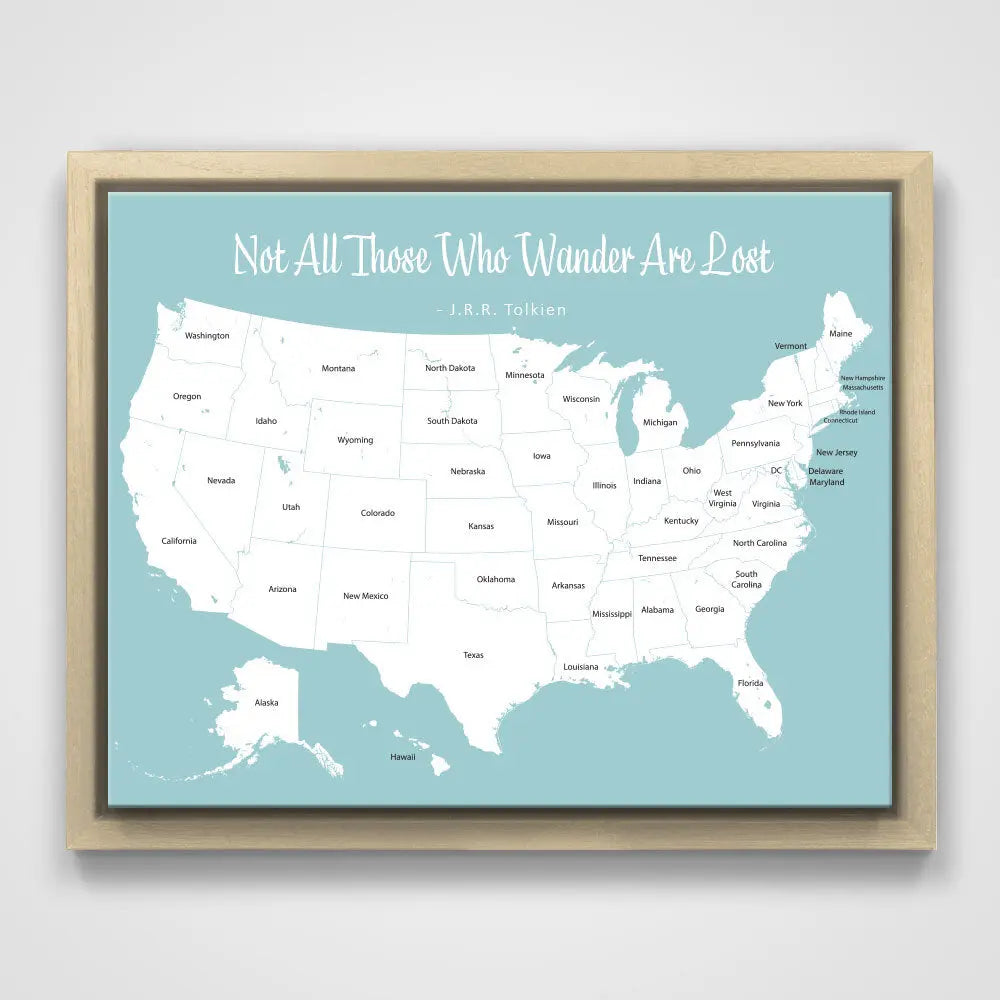 Push Pin Mini USA Map - Prism Color Series - Midnight CM Mini Map