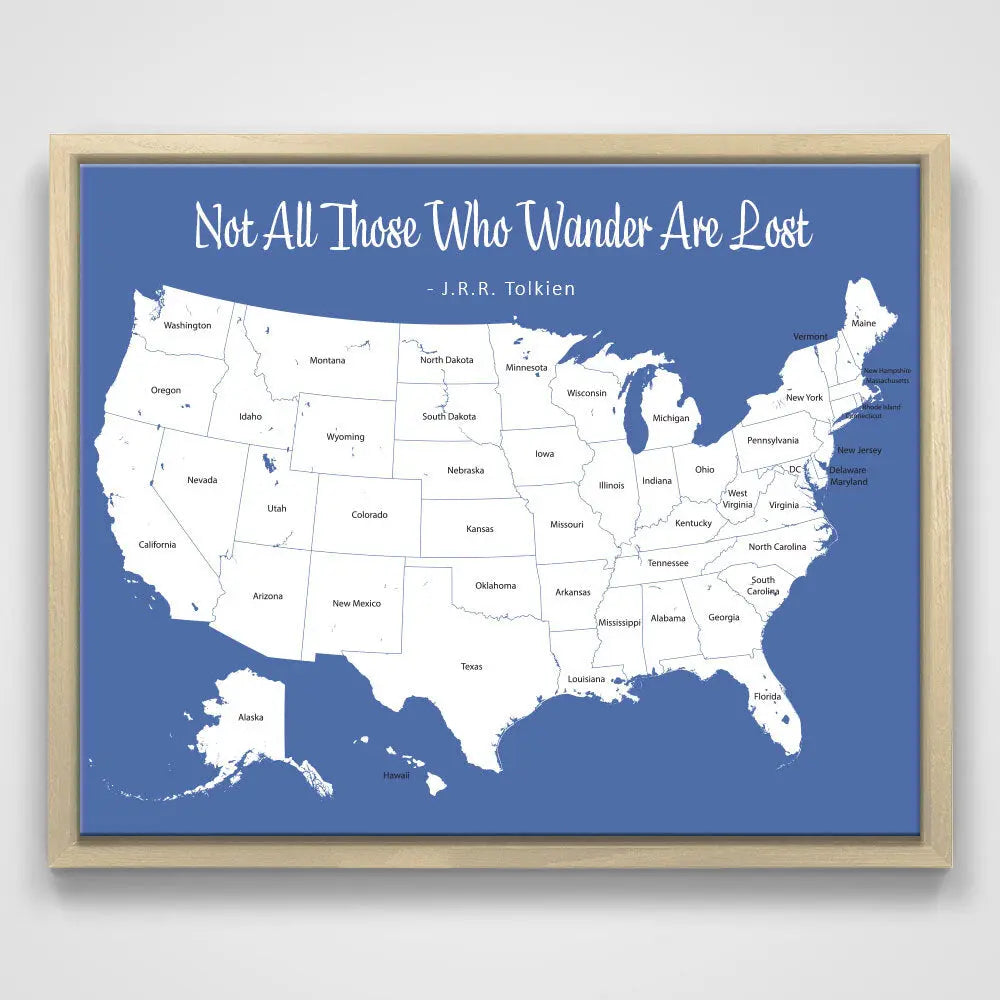 Push Pin Mini USA Map - Prism Color Series - Midnight CM Mini Map