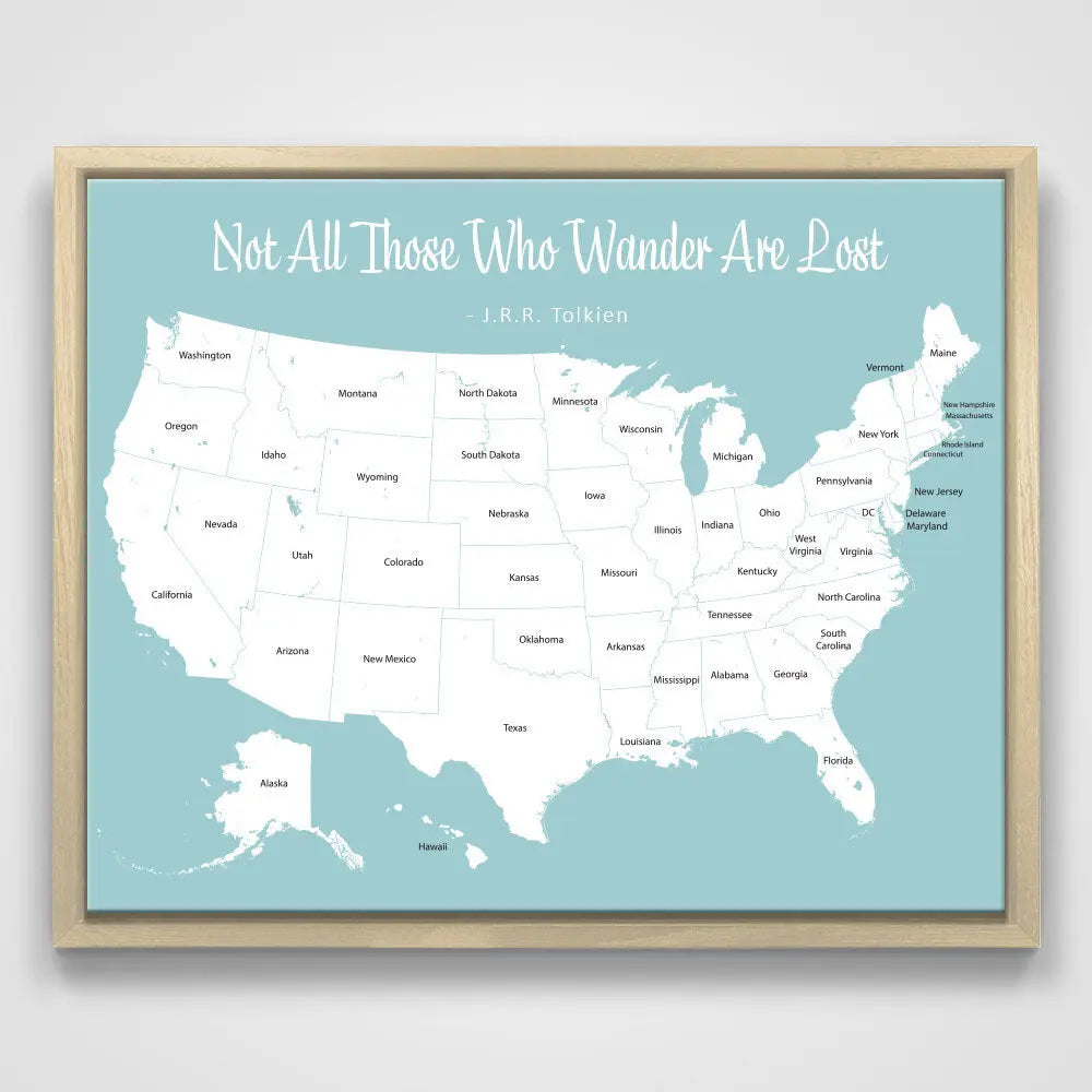 Push Pin Mini USA Map - Prism Color Series - Midnight CM Mini Map