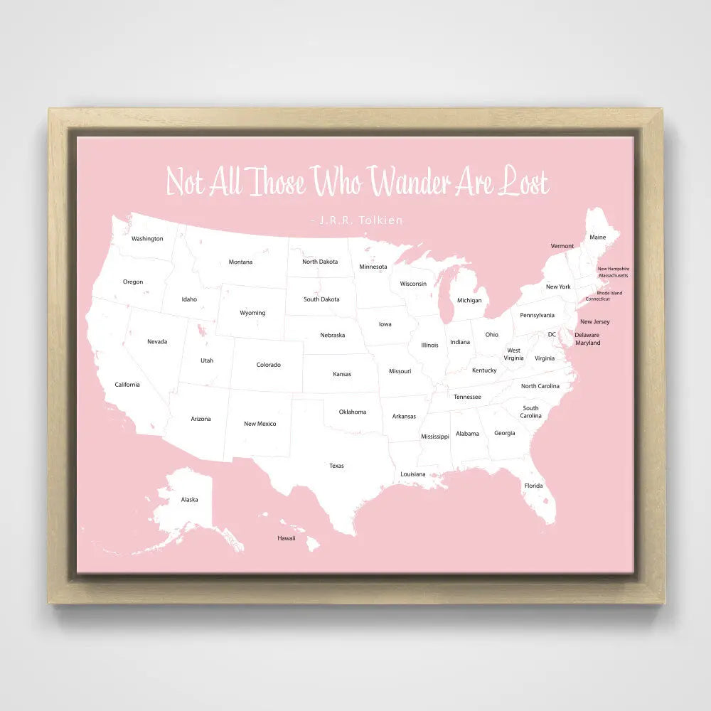 Push Pin Mini USA Map - Prism Color Series - Midnight CM Mini Map