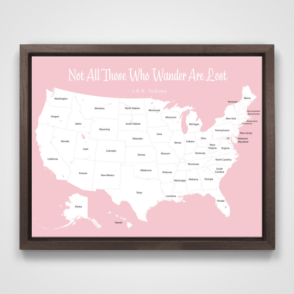 Push Pin Mini USA Map - Prism Color Series - Midnight CM Mini Map