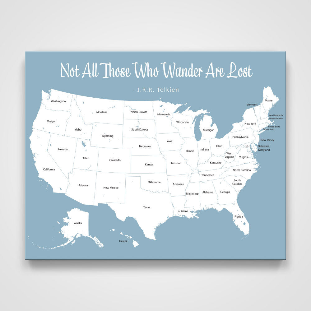 Push Pin Mini USA Map - Prism Color Series - Midnight CM Mini Map