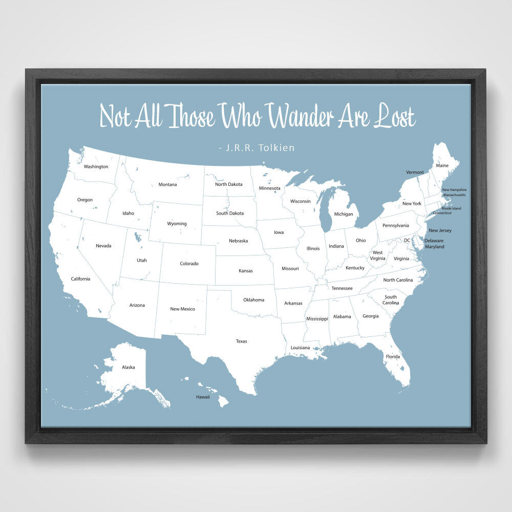 Push Pin Mini USA Map - Prism Color Series - Midnight CM Mini Map