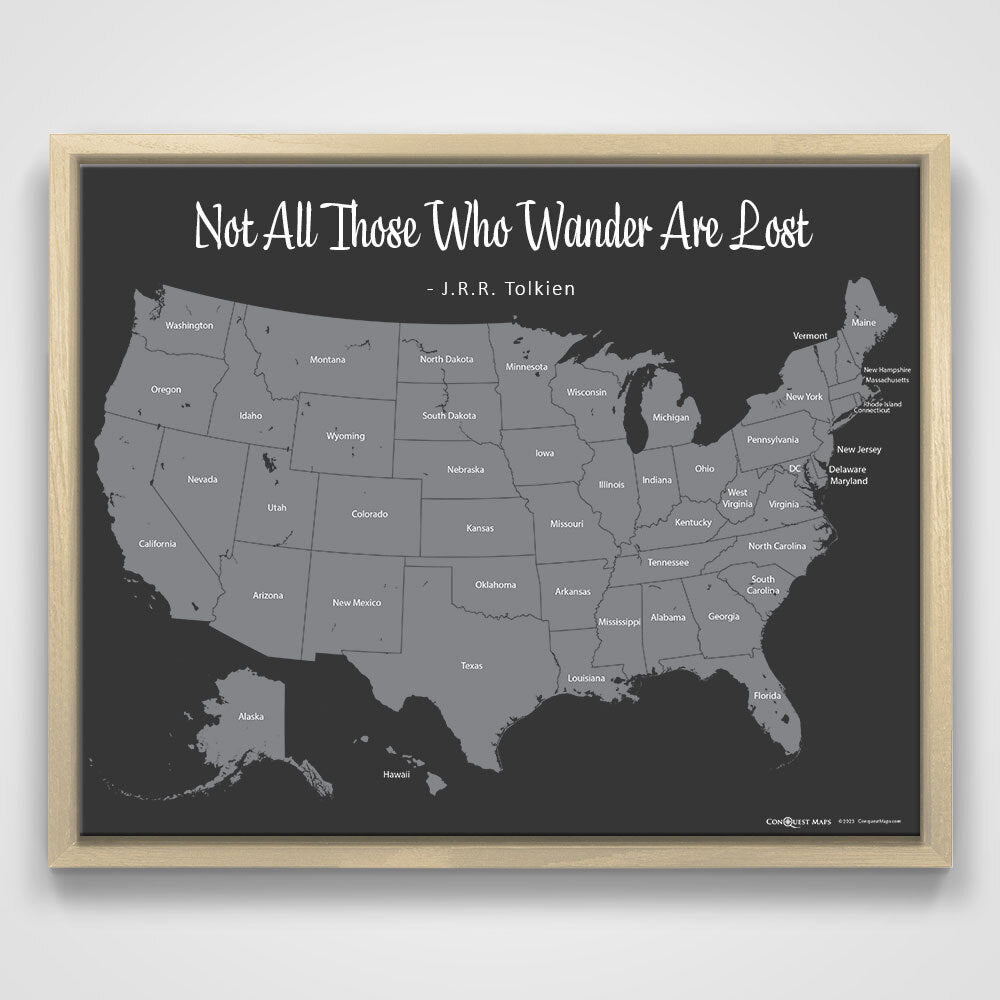 Push Pin Mini USA Map - Prism Color Series - Midnight CM Mini Map