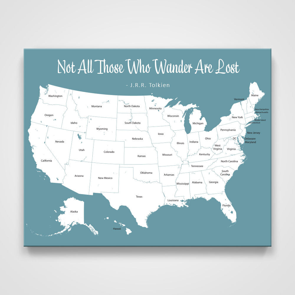 Push Pin Mini USA Map - Prism Color Series - Midnight CM Mini Map