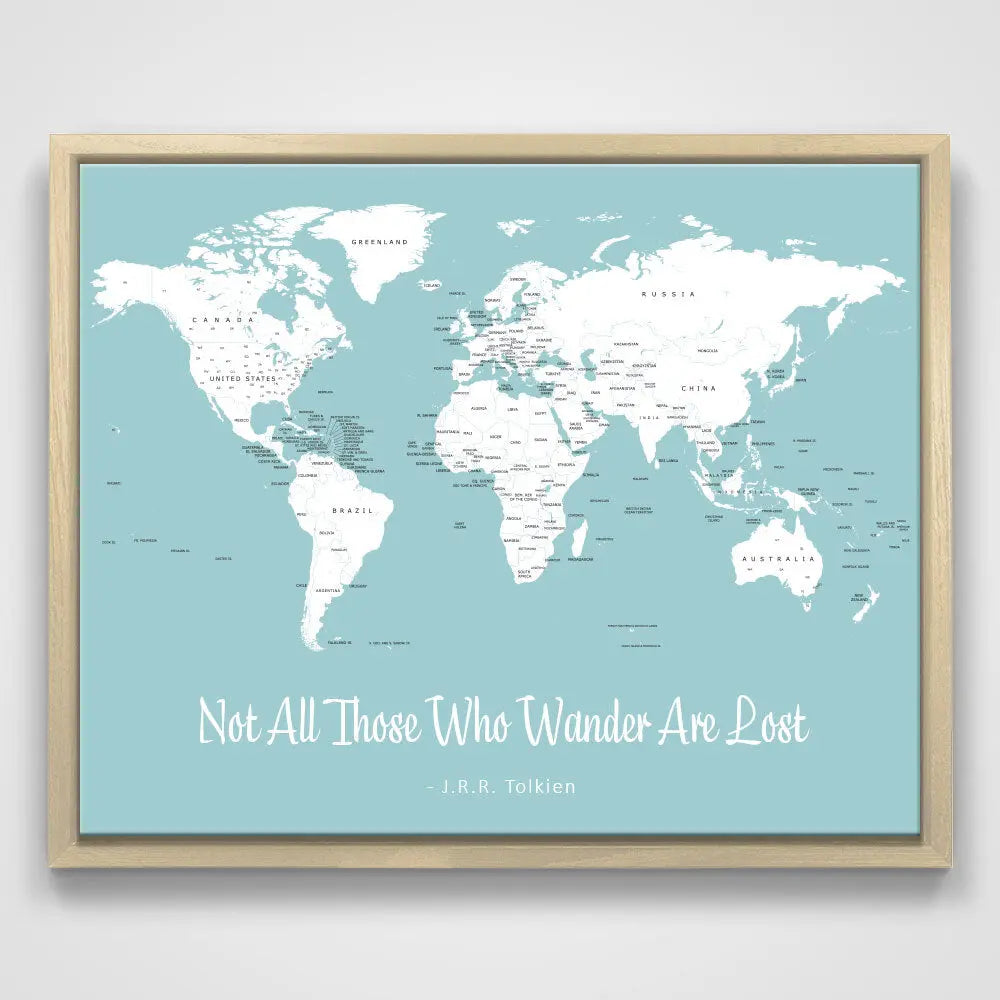 Push Pin Mini World Map - Prism Color Series - Midnight CM Mini Map