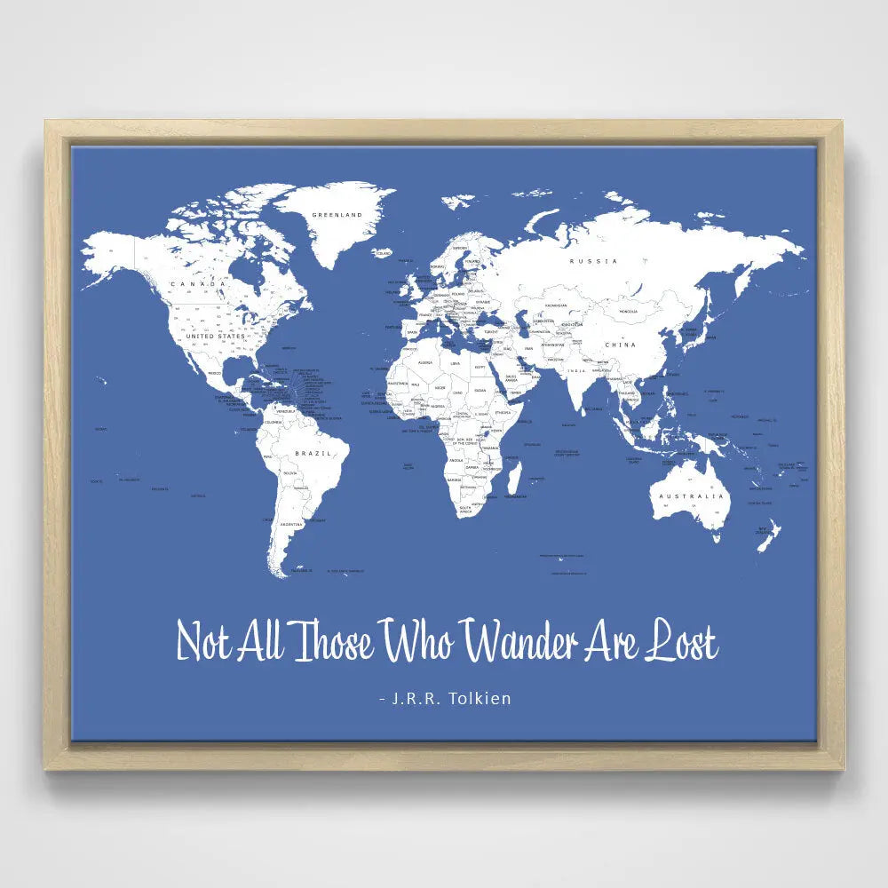 Push Pin Mini World Map - Prism Color Series - Midnight CM Mini Map