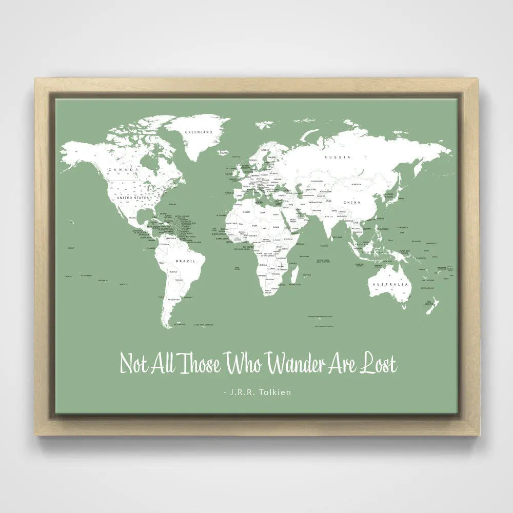 Push Pin Mini World Map - Prism Color Series - Midnight CM Mini Map