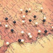 Push Pin World Map - Golden Aged - Overstock Sale CM Pin Board