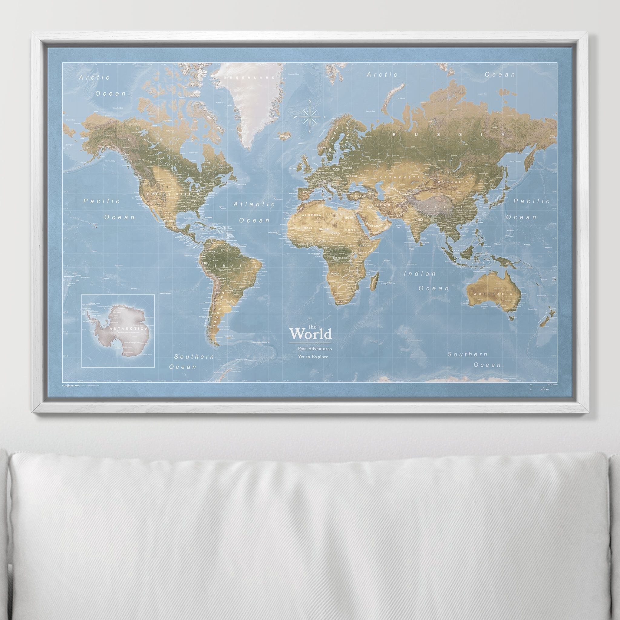 Push Pin World Map (Pin Board) - Natural Earth - Overstock Sale! CM Pin Board