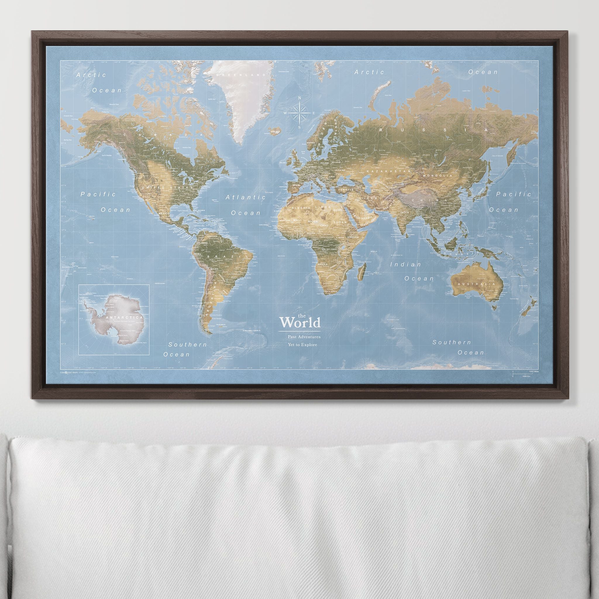 Push Pin World Map (Pin Board) - Natural Earth - Overstock Sale! CM Pin Board