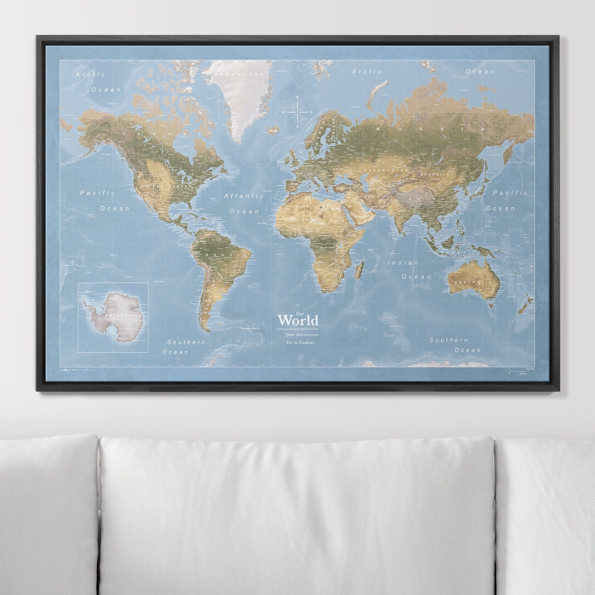 Push Pin World Map (Pin Board) - Natural Earth - Overstock Sale! CM Pin Board