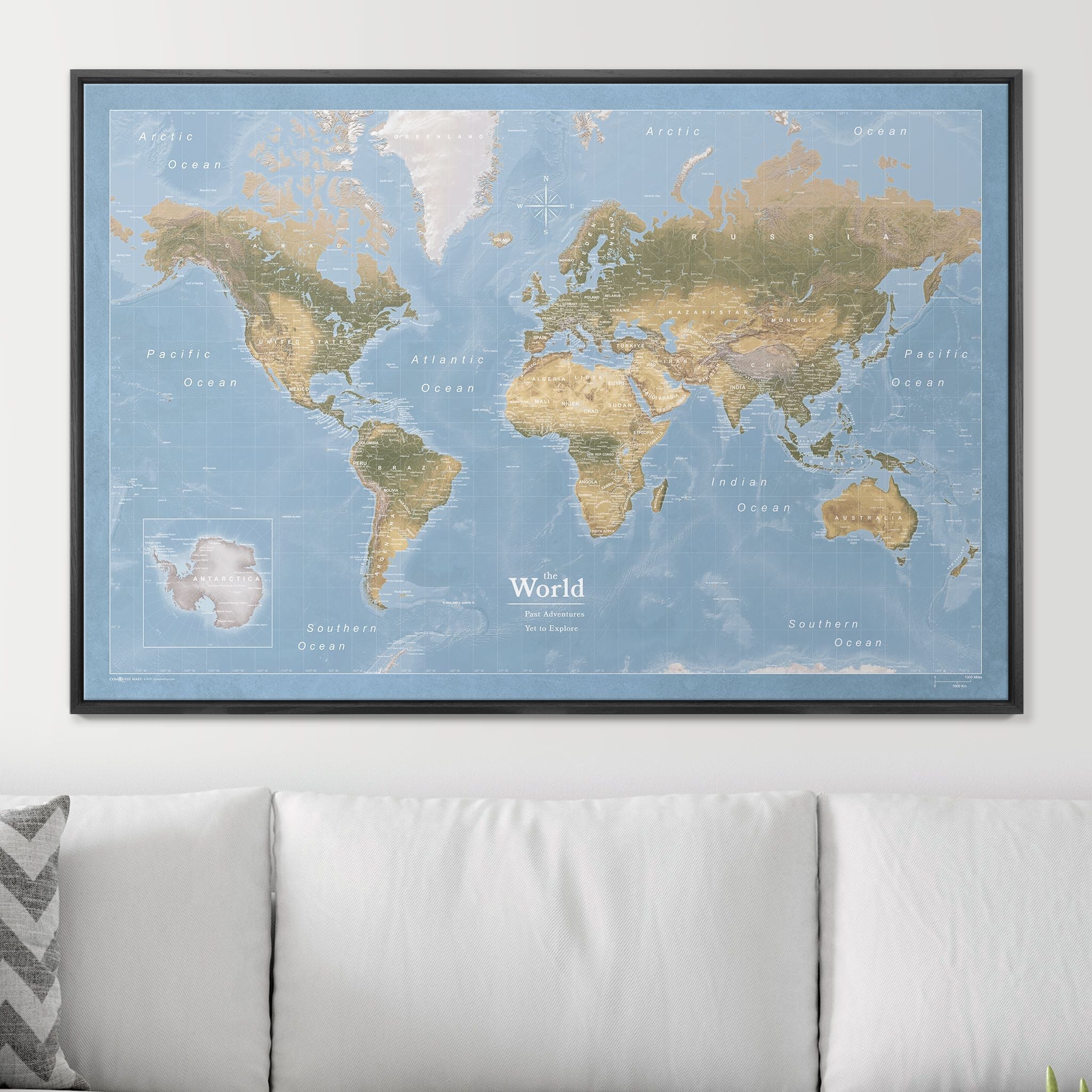 Push Pin World Map (Pin Board) - Natural Earth - Overstock Sale! CM Pin Board