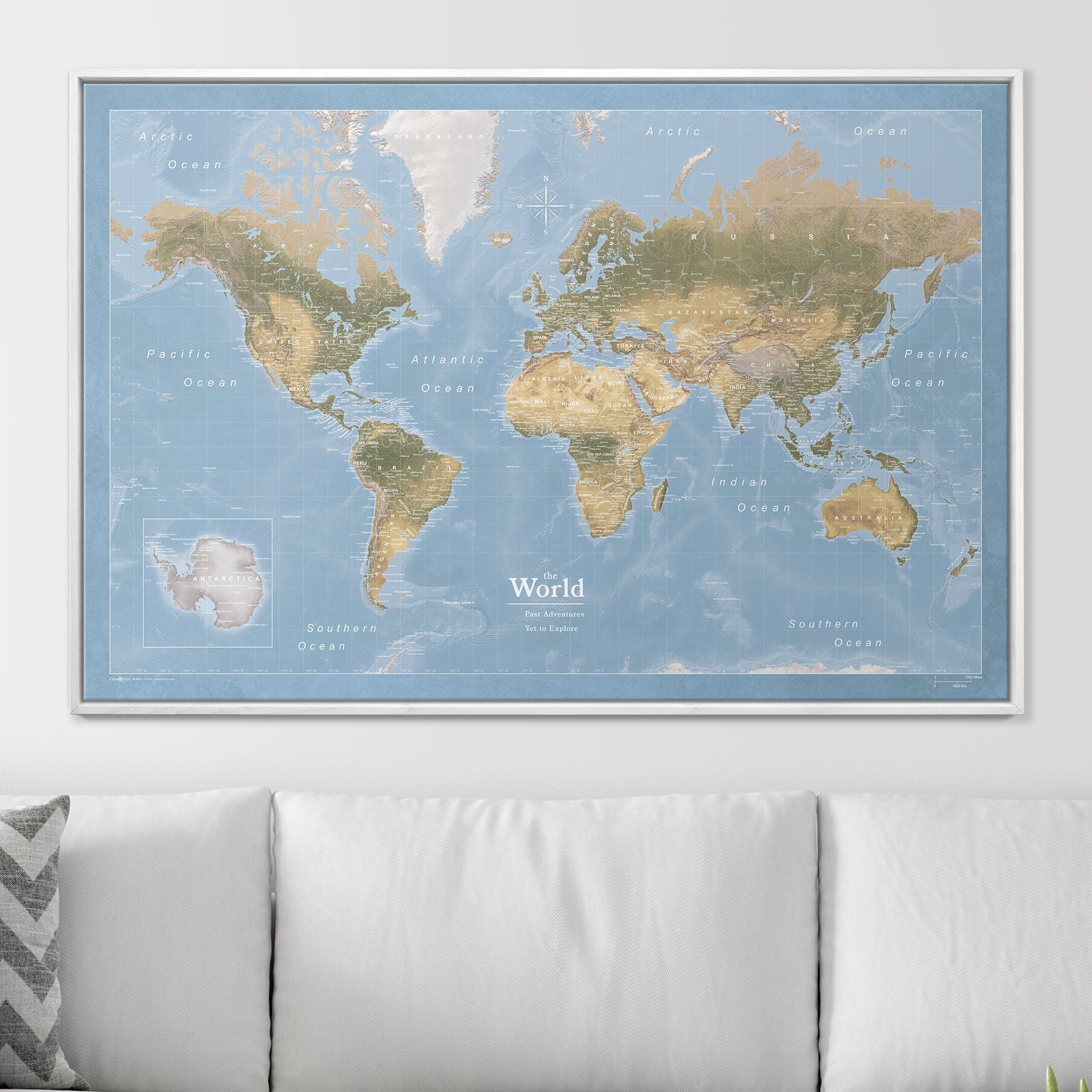 Push Pin World Map (Pin Board) - Natural Earth - Overstock Sale! CM Pin Board