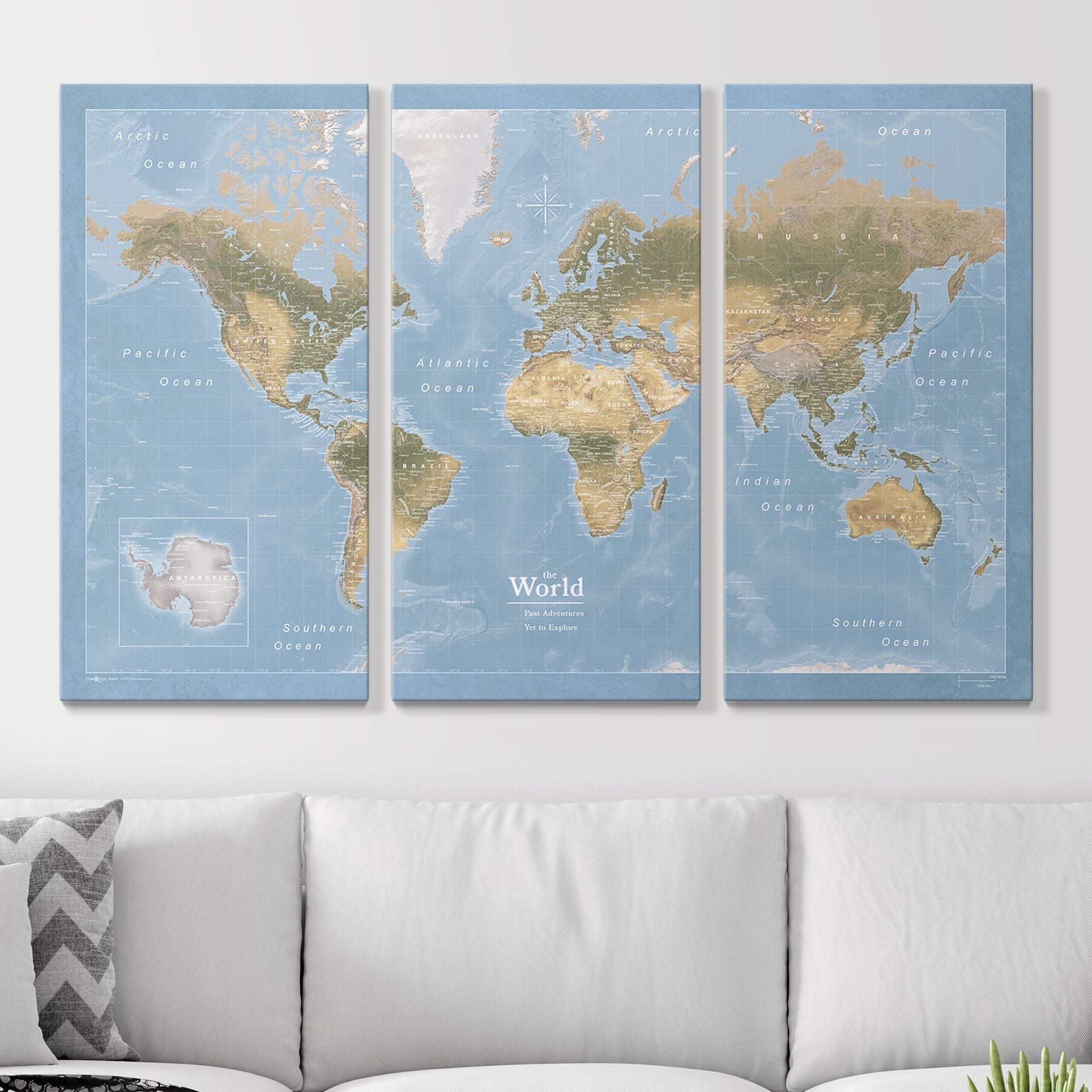 Push Pin World Map (Pin Board) - Natural Earth - Overstock Sale! CM Pin Board