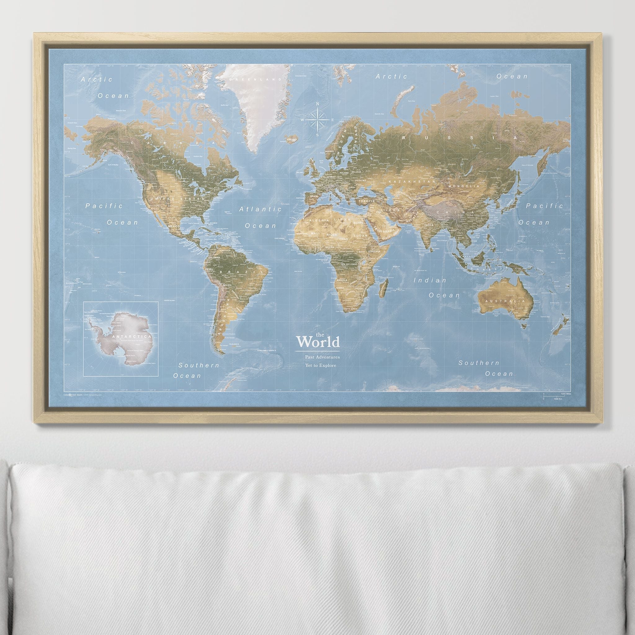 Push Pin World Map (Pin Board) - Natural Earth - Overstock Sale! CM Pin Board