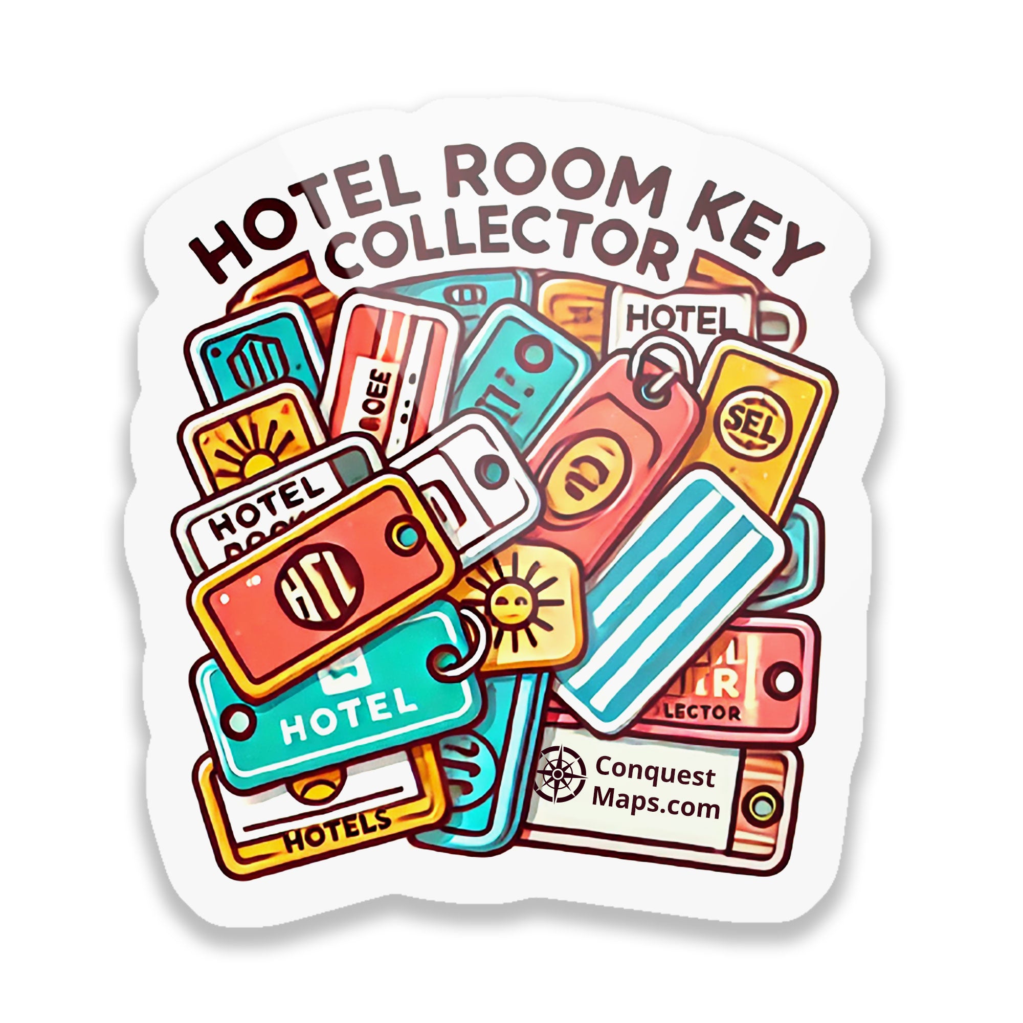 "Hotel Room Key Collector" Travel Personality Sticker