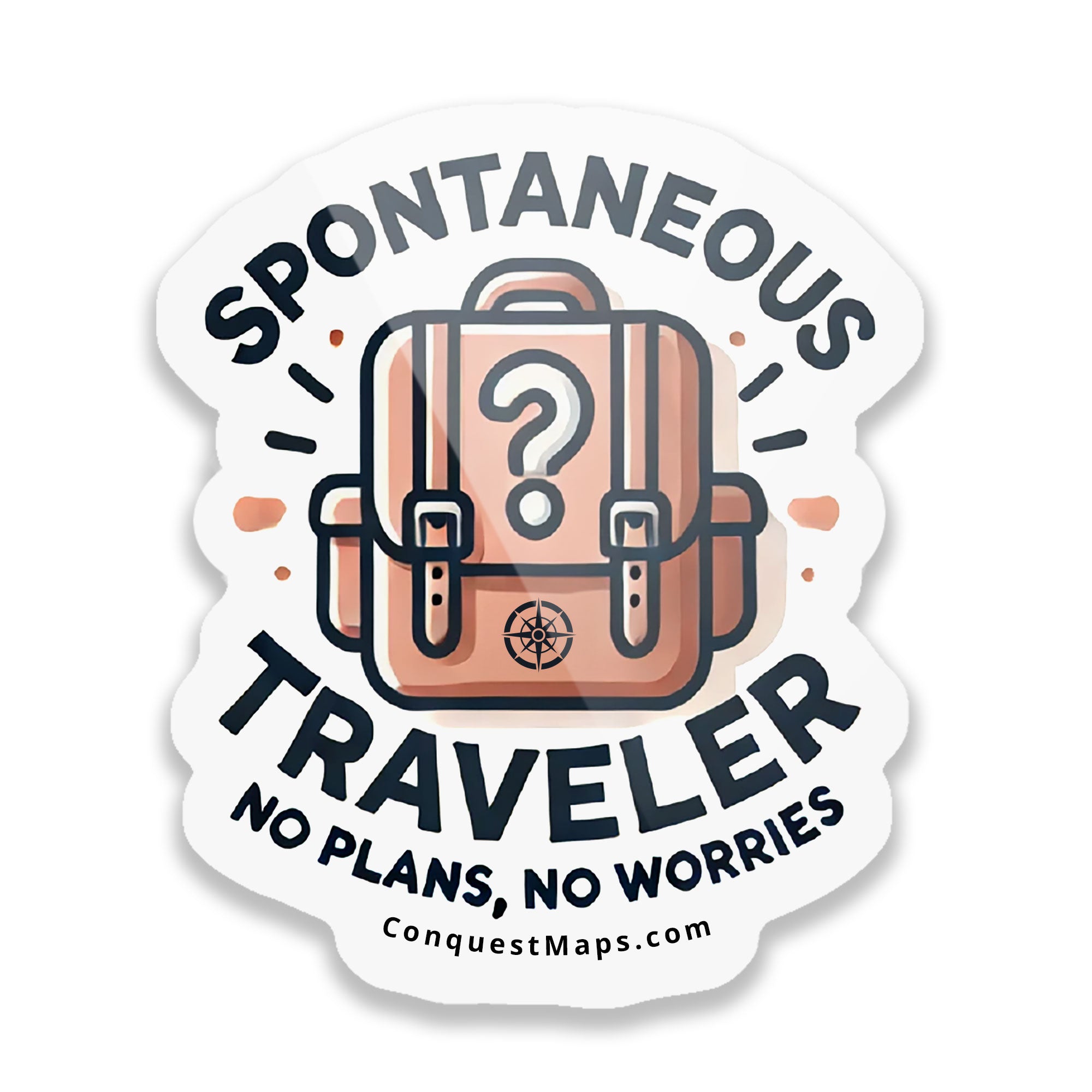 "Spontaneous Traveler" Travel Personality Sticker